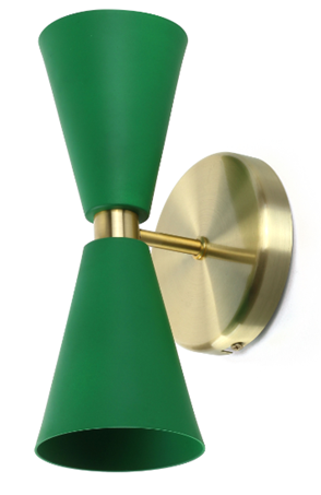 886/2 ARANDELA PARMA PRETO / DOURADO ESCOVADO