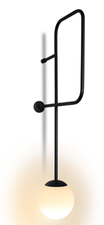 815/1 ARANDELA TROMP DOURADO ONO   VIDRO LEITOSO