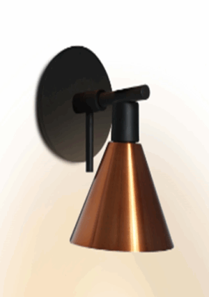 821/1 ARANDELA MADRI PRETO/DOURADO ESCOVADO