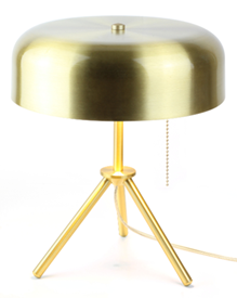 895/1 LUMINARIA DE MESA VOLARE PRETO/ DOURADO ESCOVADO 3000K