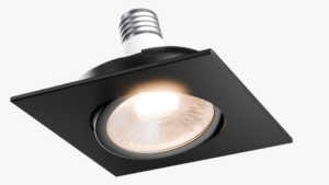 1298/1 EMBUTIDO QUADRADO DELFI ARO BRANCO MR16